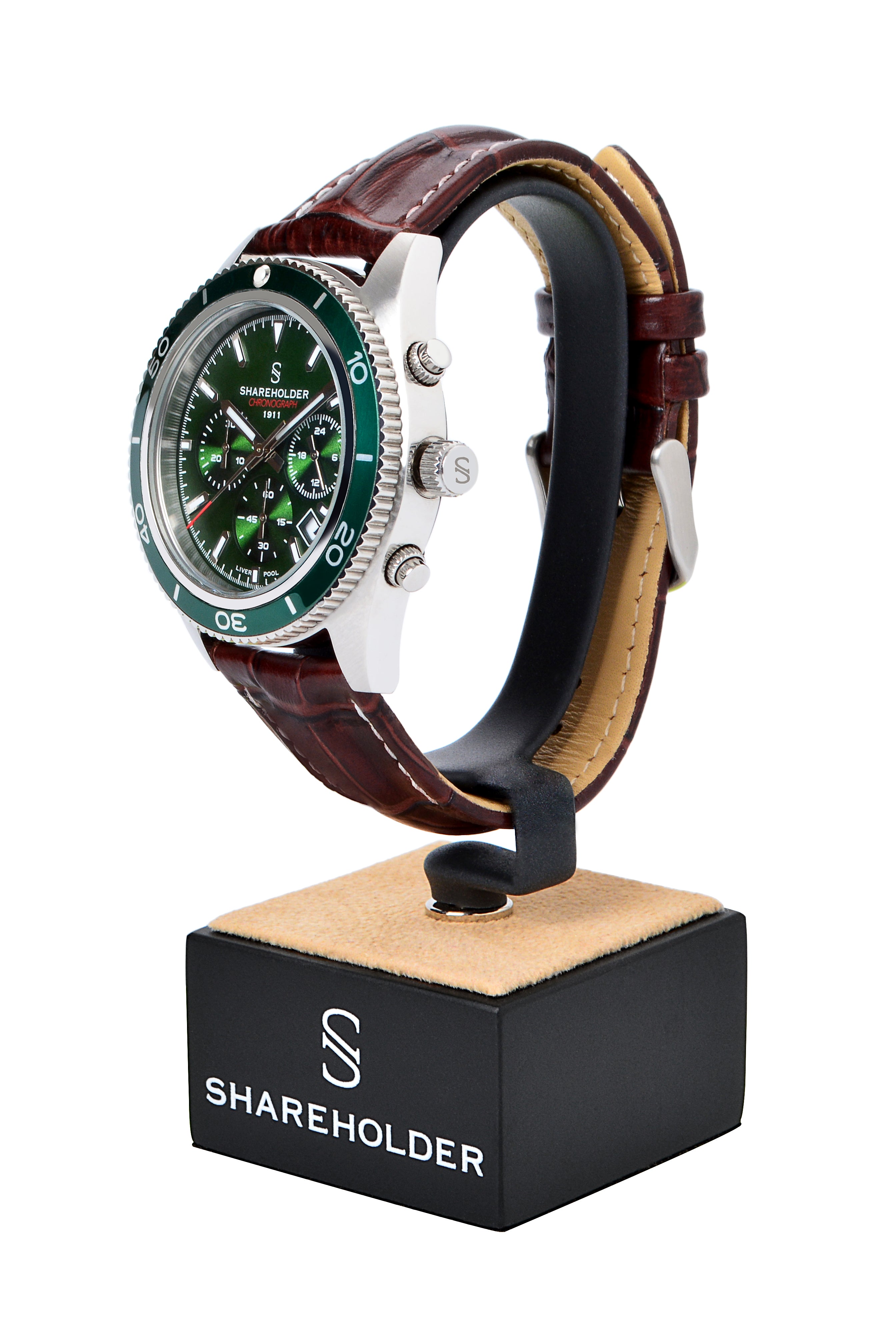 Green Leather ZEALANDE® Watch Rolls