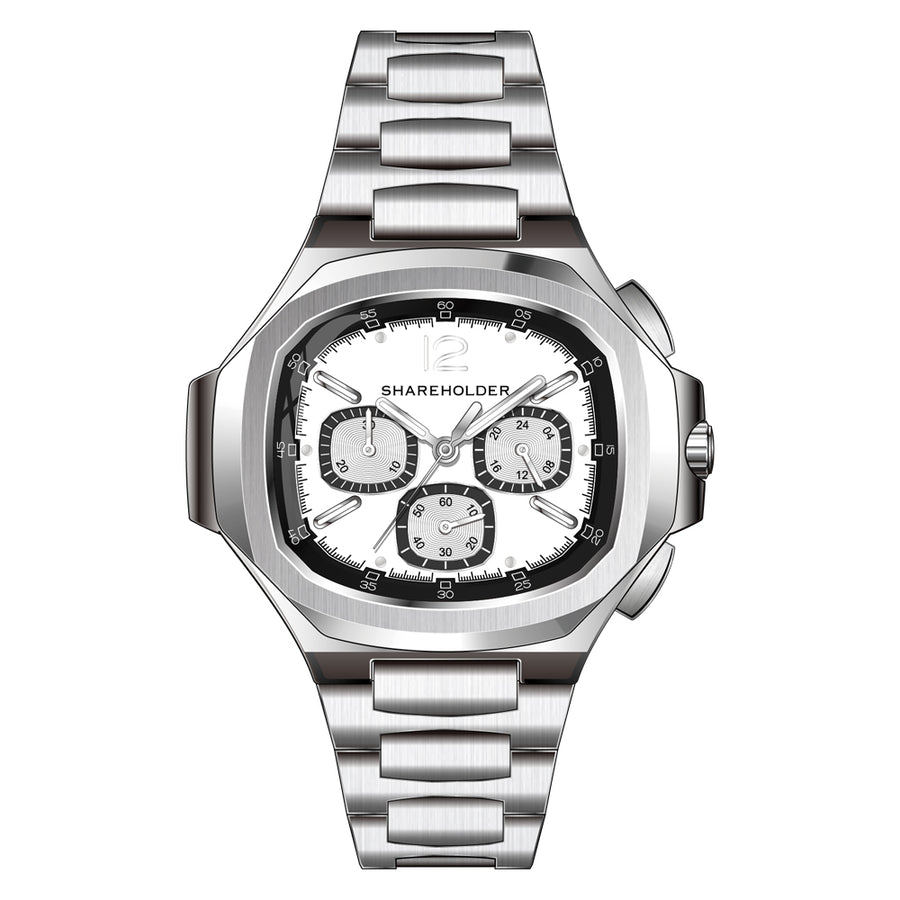 Frontliner Chronograph Stainless Steel White