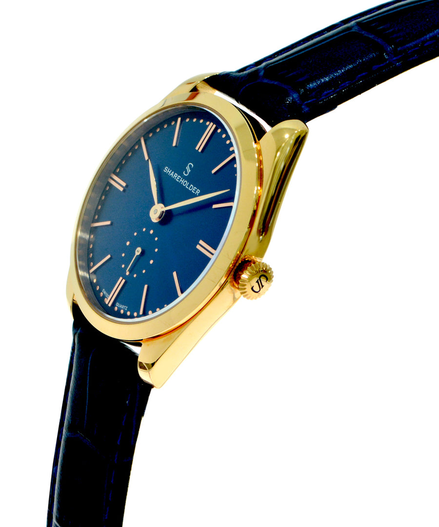 Navy Blue Dial / Rose Gold Case / Dark Blue Strap