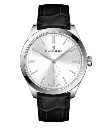 Silver Dial / Silver Case / Black Strap
